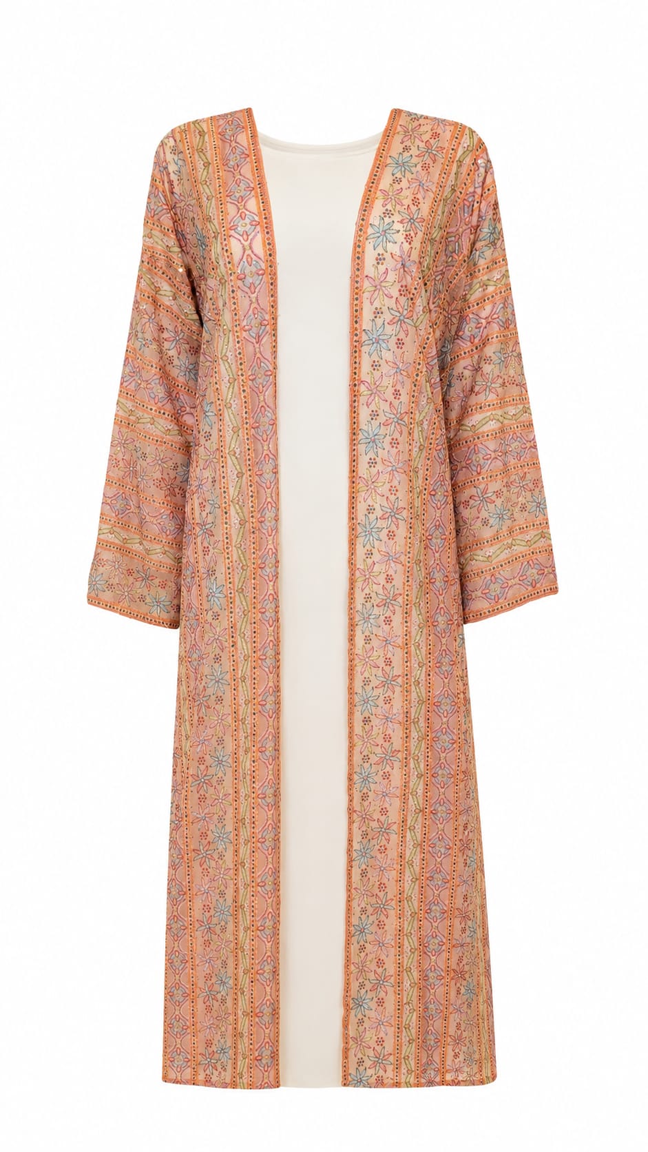 Bloom Zahra Abaya Set (Peach)