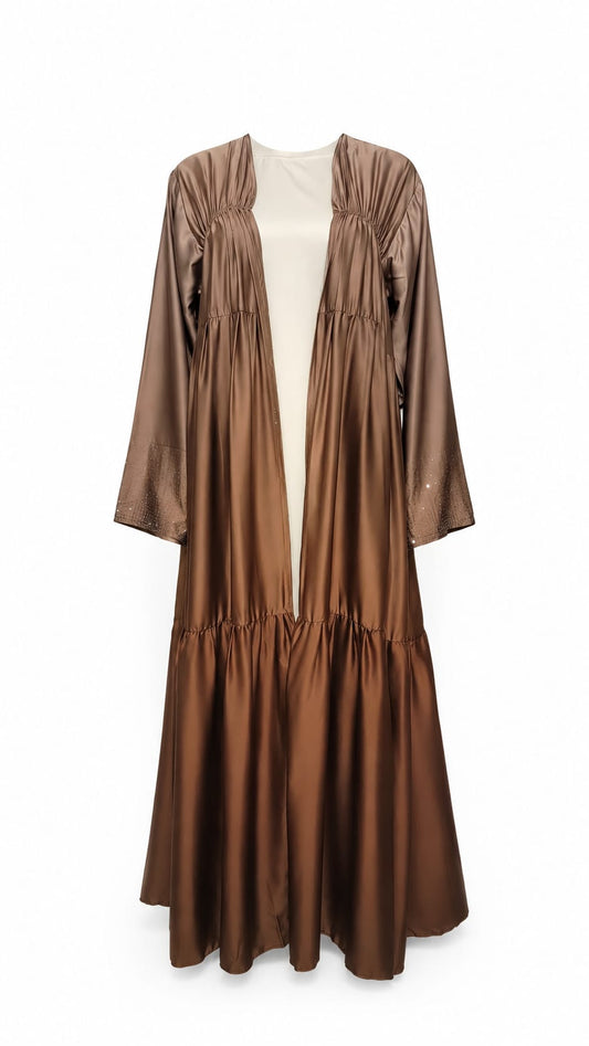 Bloom Ayla Abaya Set (Brown)