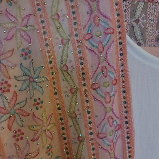 Bloom Zahra Abaya Set (Peach)